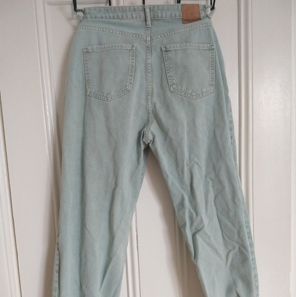Zara Sea Green Slouchy Jeans with Darts - Picture 4 of 7